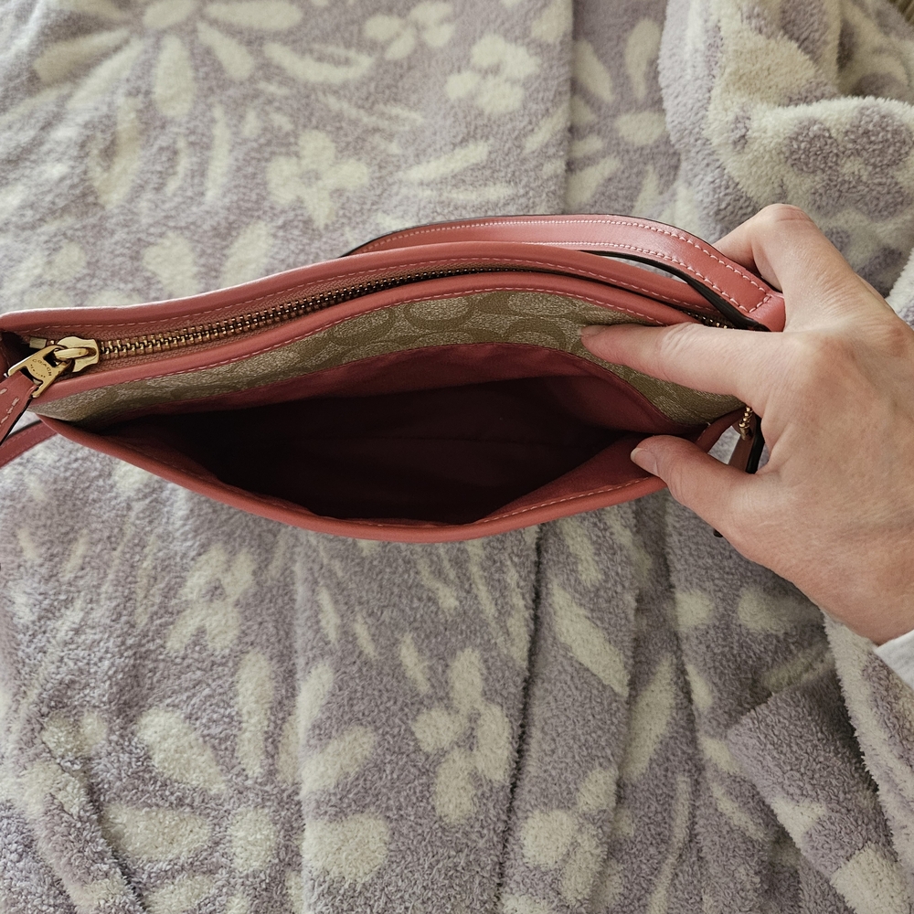Coach Tan and Pink Crossbody Bag - Picture 3 of 8